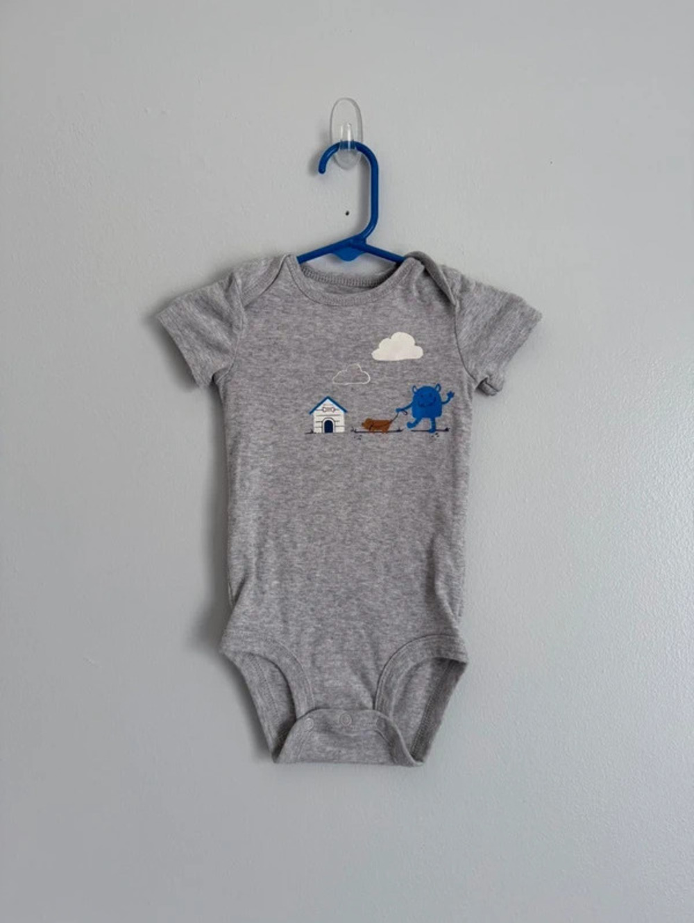 Carter’s Baby Monster Dog Bodysuit Gray 9M